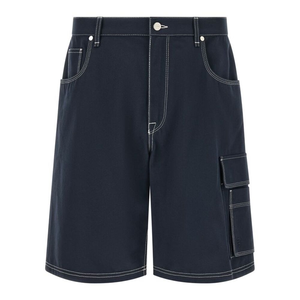 Fendi Men Bermuda Cargo Canvas Shorts